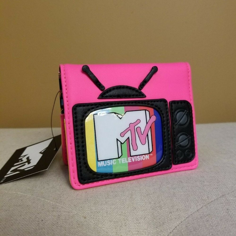 Loungefly MTV Bi Fold Flap Wallet NEW - Picture 2 of 12